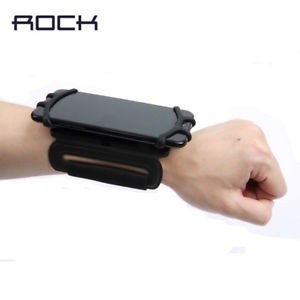 ROCK Univerzális csuklón rögzíthető telefontartó sportoláshoz fekete színben