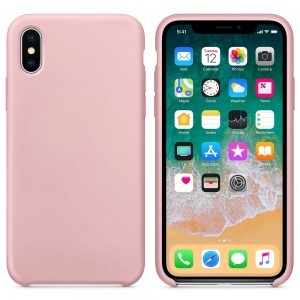Szilikonos Puha Rugalmas tok iPhone X rózsaszín
