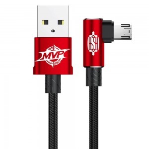 Baseus MVP Double-sided könyök Micro USB kábel 1.5A 2M piros