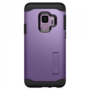 SPIGEN Slim Armor Case ütésálló tok kihajtható támasszal Samsung S9 G960 orgona lila színben