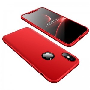 360 Több részes tok iPhone X piros színben