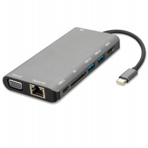 4smarts 8in1 HUB Type-c - Ethernet, HDMI, 3x USB 3.0, Kártyaolvasó, Asztroszürke