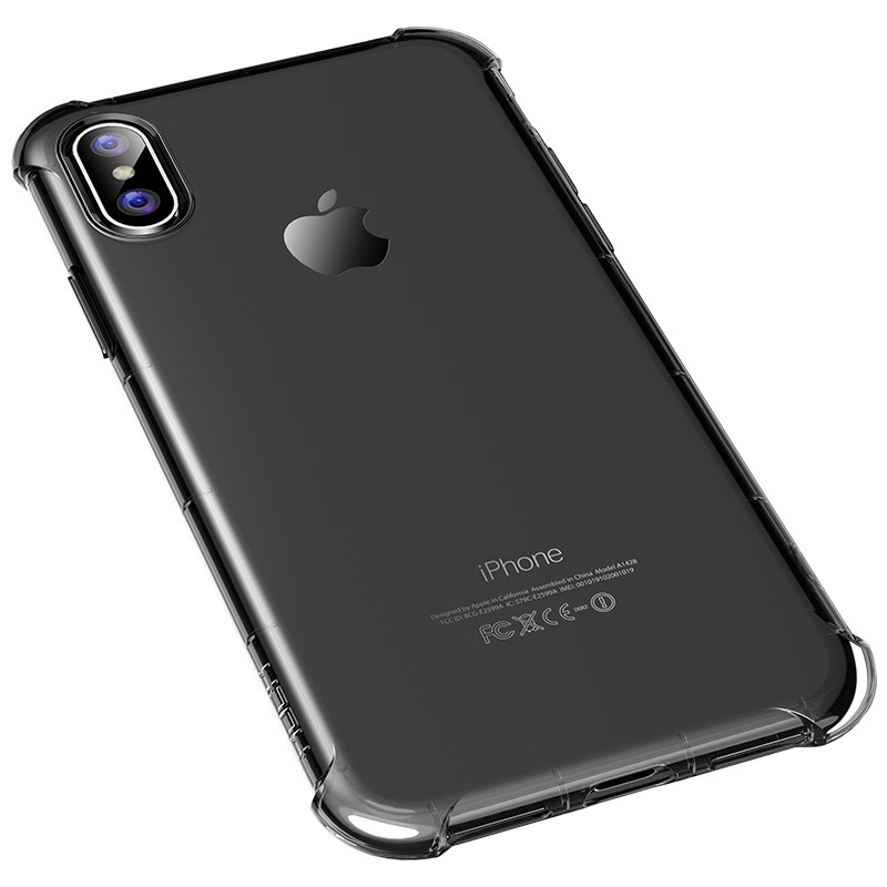 iPhone X tok áttetsző fekete kialkításban ROCK Fence S Series
