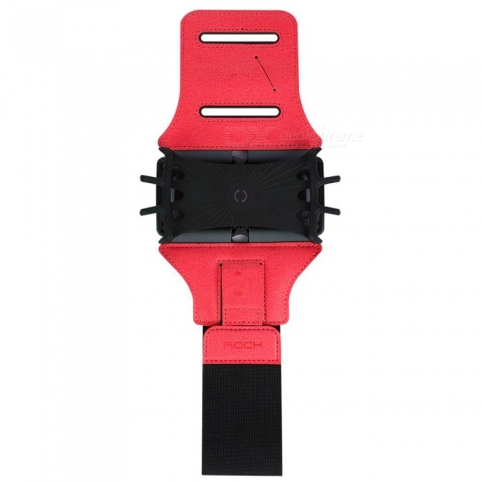 ROCK Univerzális felkaron, karra rögzíthető telefontartó sportoláshoz piros színben, karpánt futáshoz