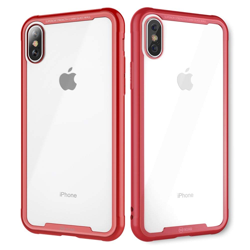 ROAR Airframe üveg hátlapú tok Apple iPhone 7/8 Piros színben