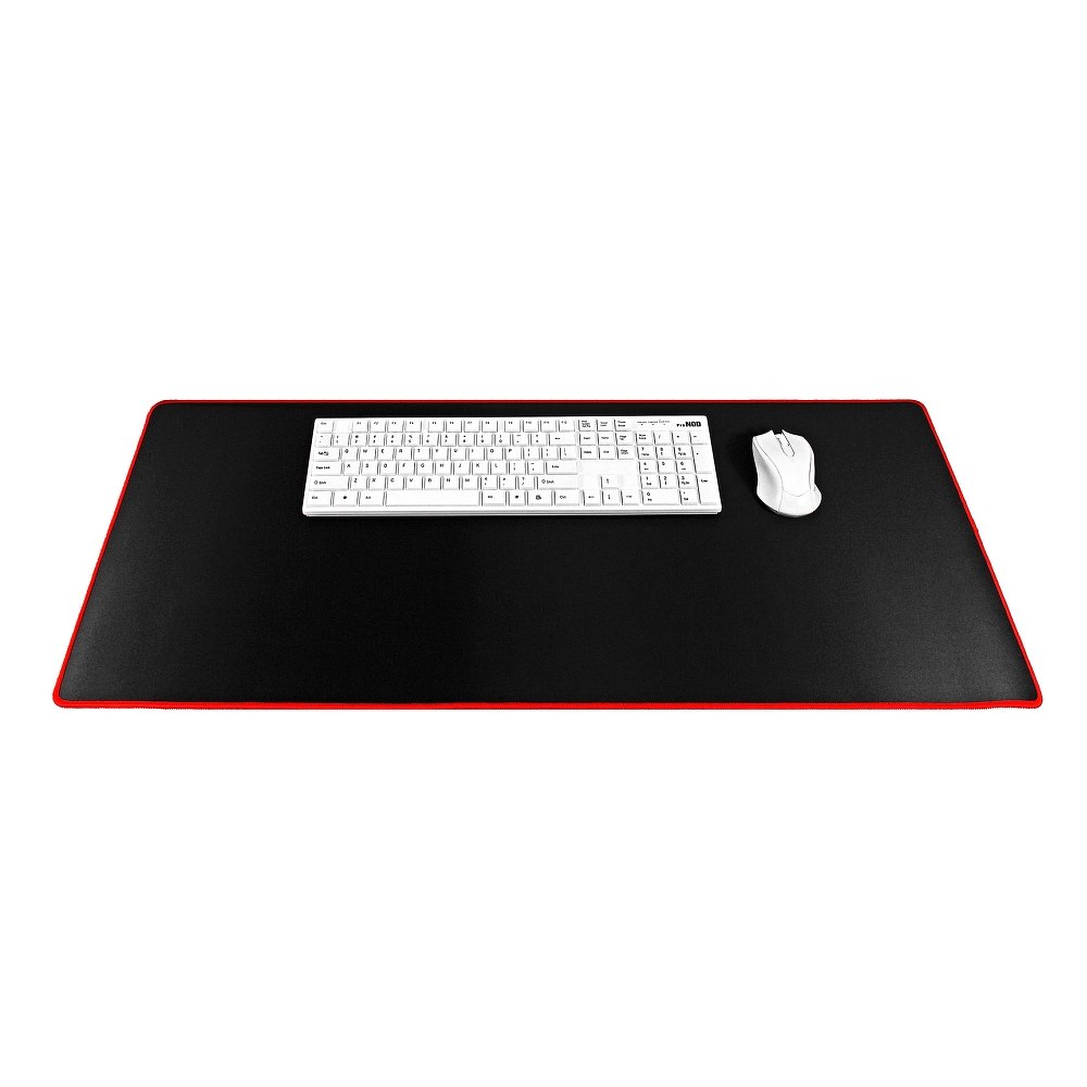 Gamer egérpad fekete színben, piros varrással nagy méretben (900x400x3mm)