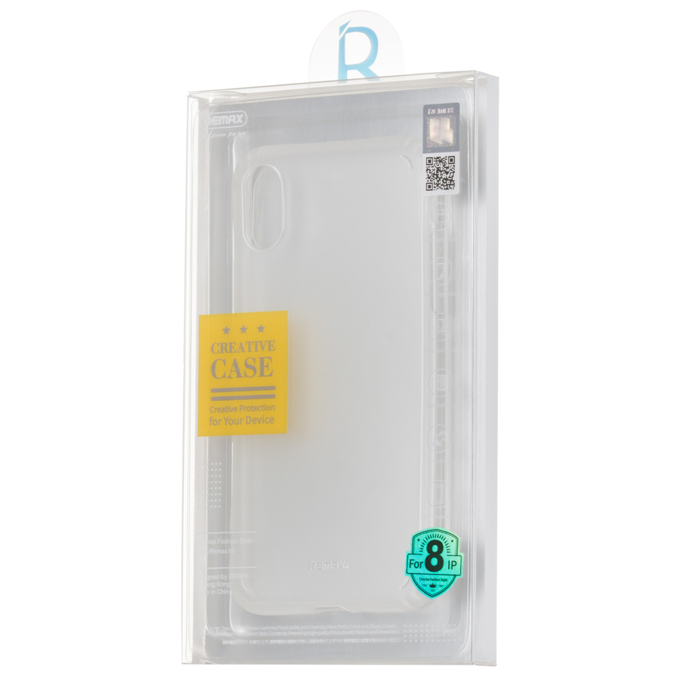  Remax Crystal series áttetsző TPU tok iPhone X ezüst színben