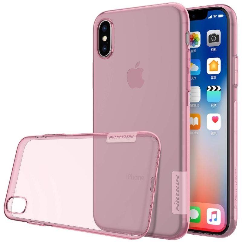 Nillkin Nature TPU tok Ultravékony borítással iPhone X rózsaszín