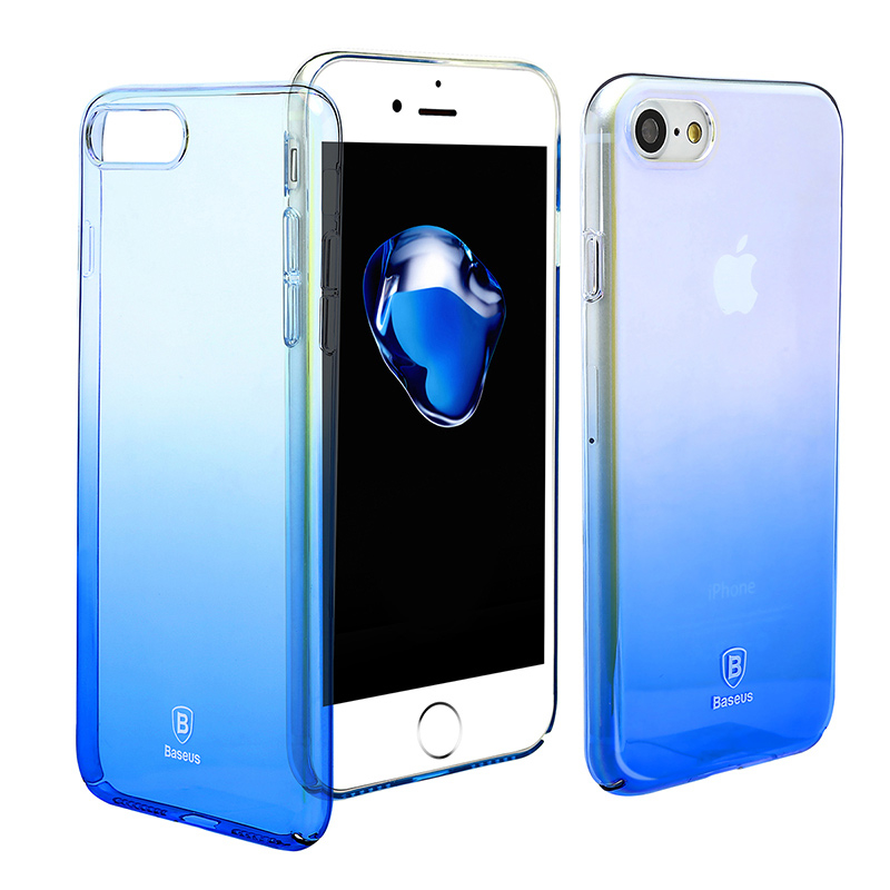 Baseus Glaze tok Ombre stílusú színátmenettel iPhone 7/8 kék színben