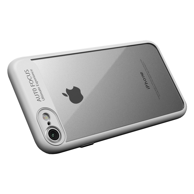 IPAKY Frame áttetsző TPU tok iphone 7/8 fehér színű kerettel