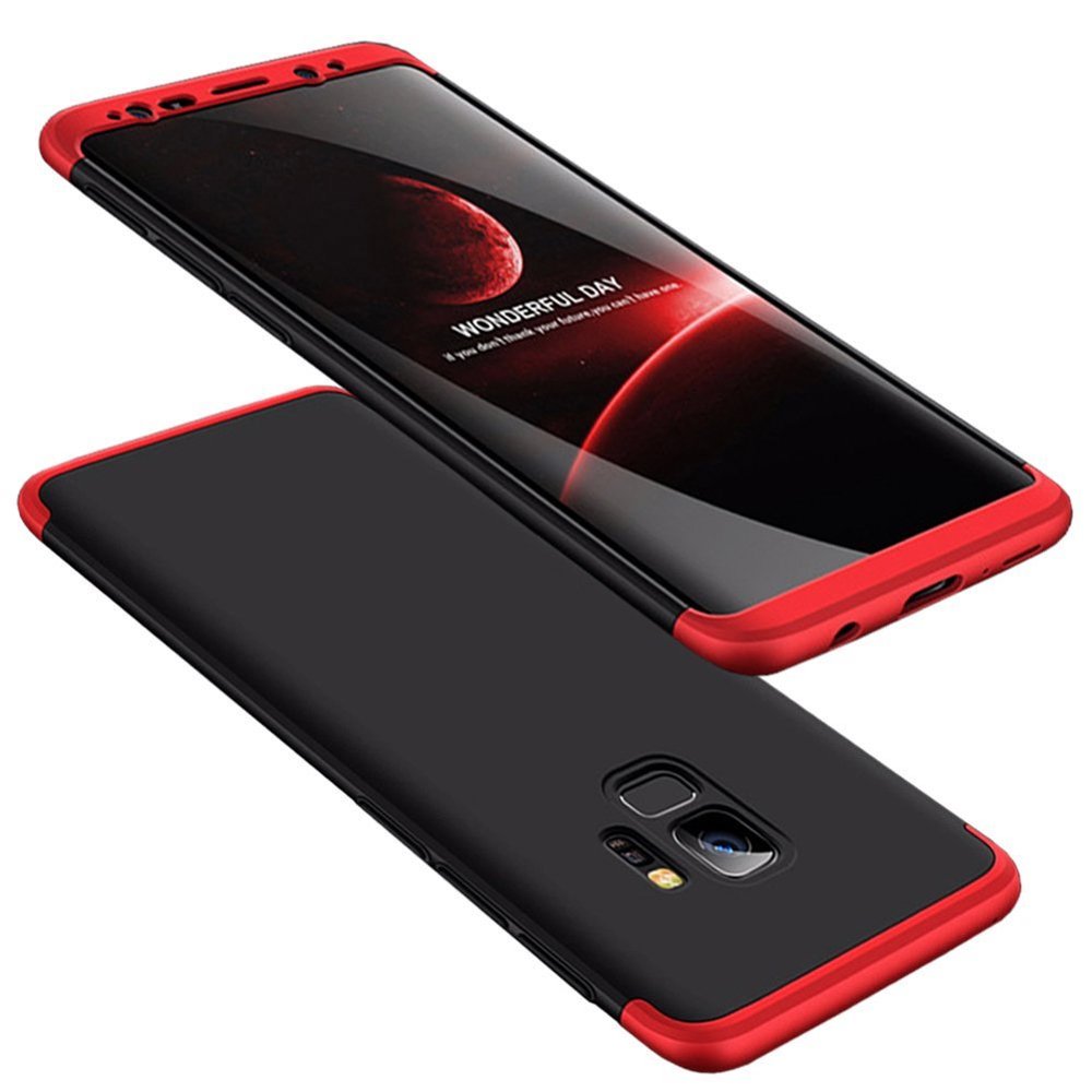 360 Több részes tok Samsung S9 G960 fekete/piros színben