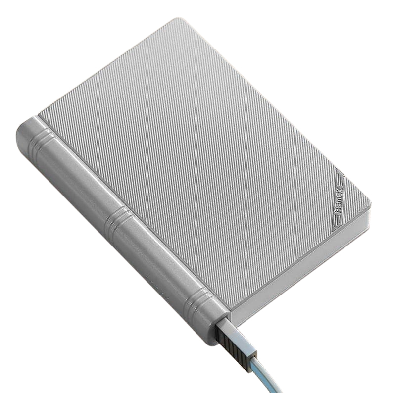 Remax Jumbook powerbank 20000 mAh 1 USB 2.4A aljzattal ezüst színben (6954851277927)