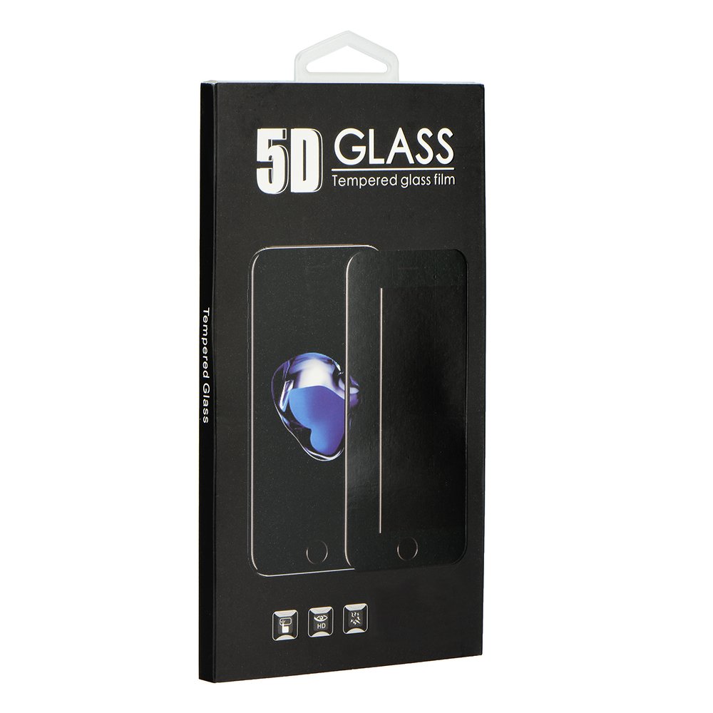5D kijelzővédő üvegfólia iPhone XS MAX fehér kerettel