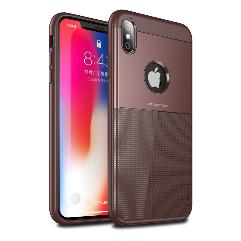 IPAKY Shield tok iPhone X/Xs barna színben