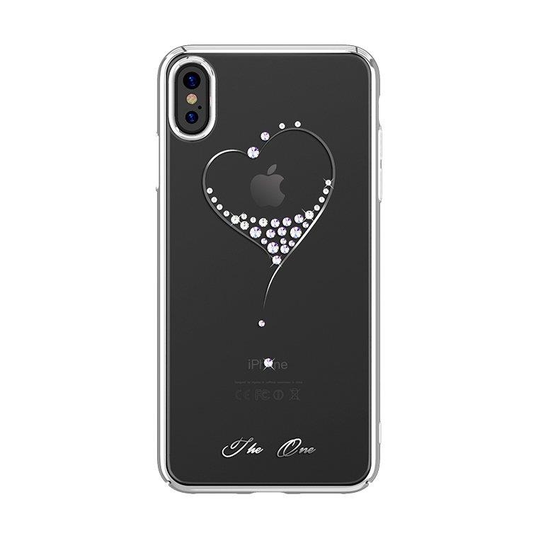 Kingxbar Wish tok Swarovski kristály díszítéssel iPhone XS/X ezüst színben