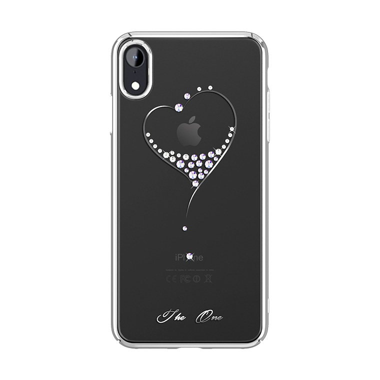 Kingxbar Wish tok Swarovski kristály díszítéssel iPhone XR ezüst színben