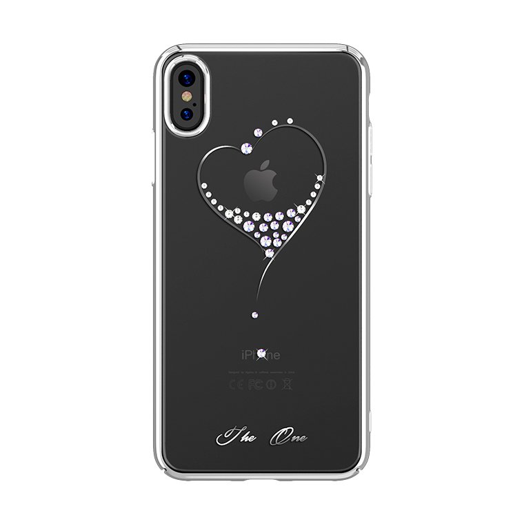 Kingxbar Wish tok Swarovski kristály díszítéssel iPhone XS MAX ezüst színben