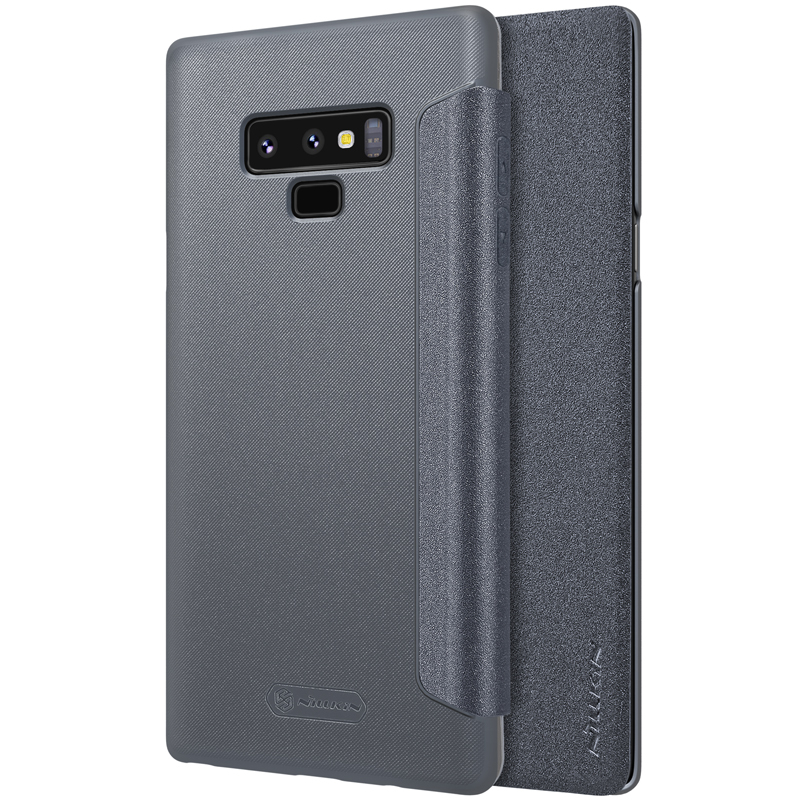 Nillkin Sparkle bőr fliptok Samsung Note 9 N960 szürke színben