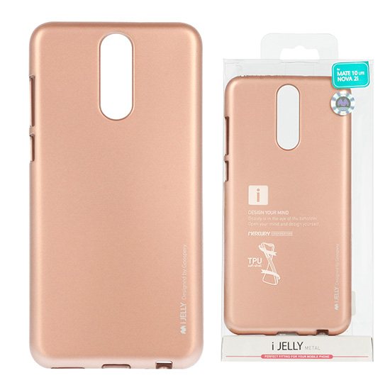 Mercury i-Jelly metál színű TPU tok Huawei Mate 10 Lite rózsaszín