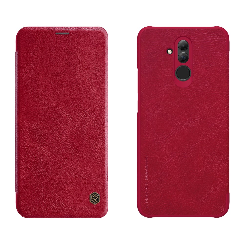 Nillkin Qin bőr fliptok Huawei Mate 20 Lite piros színben