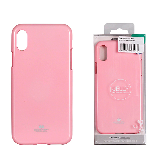 Mercury i-Jelly metál színű TPU tok iPhone XR light pink