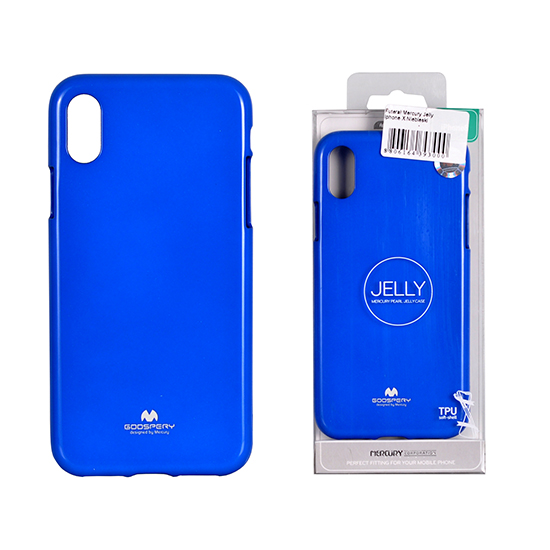 Mercury i-Jelly metál színű TPU tok iPhone XR kék