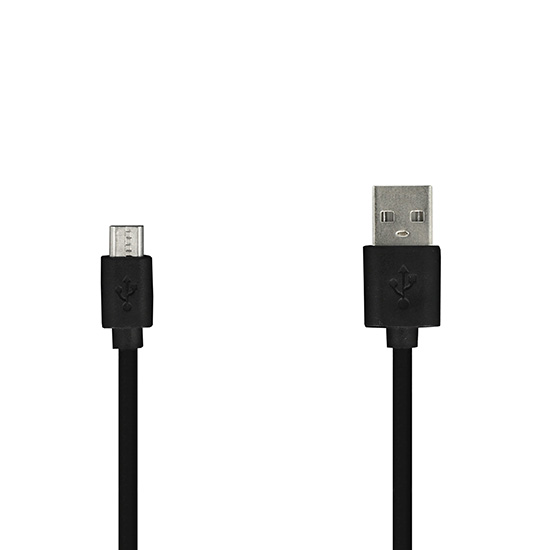 Micro USB - USB kábel gyorstöltéshez fekete színben 2m