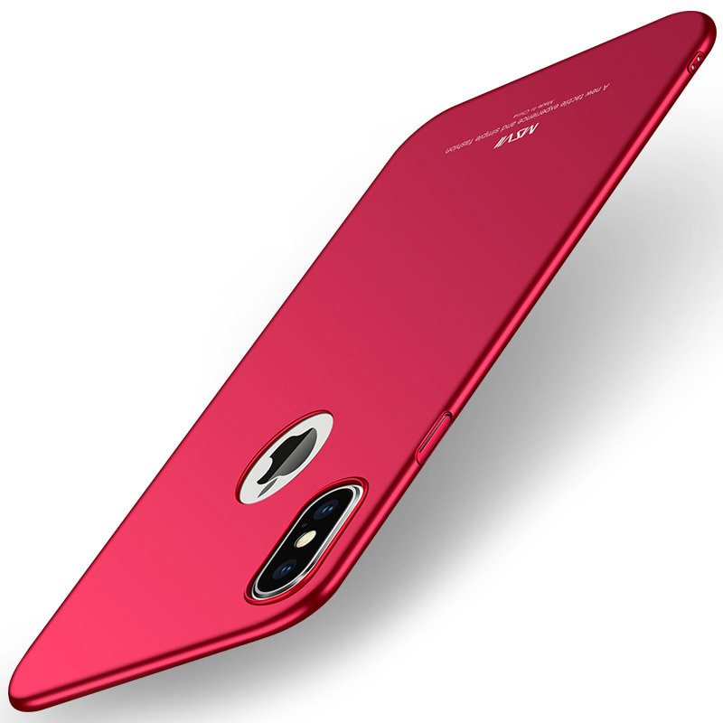 MSVII Simple ultra vékony PC tok iPhone X piros színben