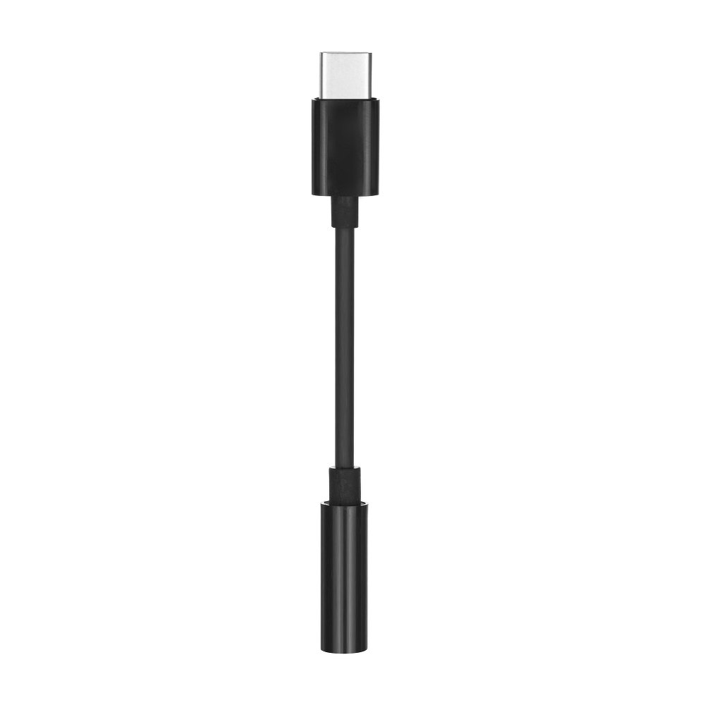 USB Type-C/3.5 mm Jack átalakító adapter fekete