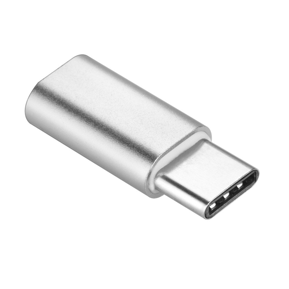Micro USB - Type C adapter ezüst