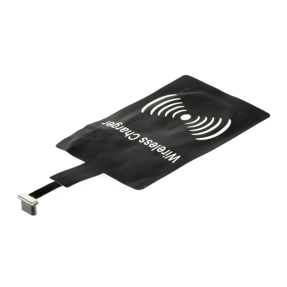 Vezeték nélküli QI töltés vevőegység Micro USB csatlakozóval qi adapter, fekete