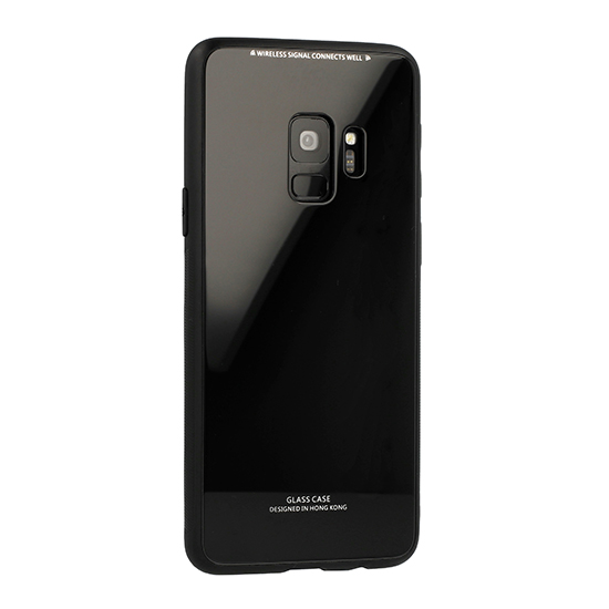 9H üveg hátlapú tok Huawei Y7 Prime 2018 fekete