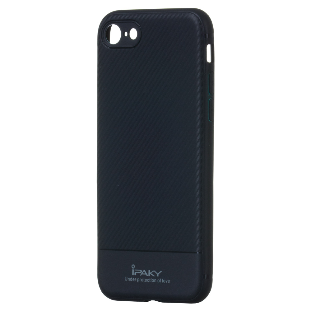 iPaky Carbon Fiber flexibilis TPU tok iPhone 7/8 kék