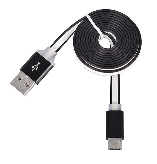 Slim Metal USB-Type C kábel 1m fekete