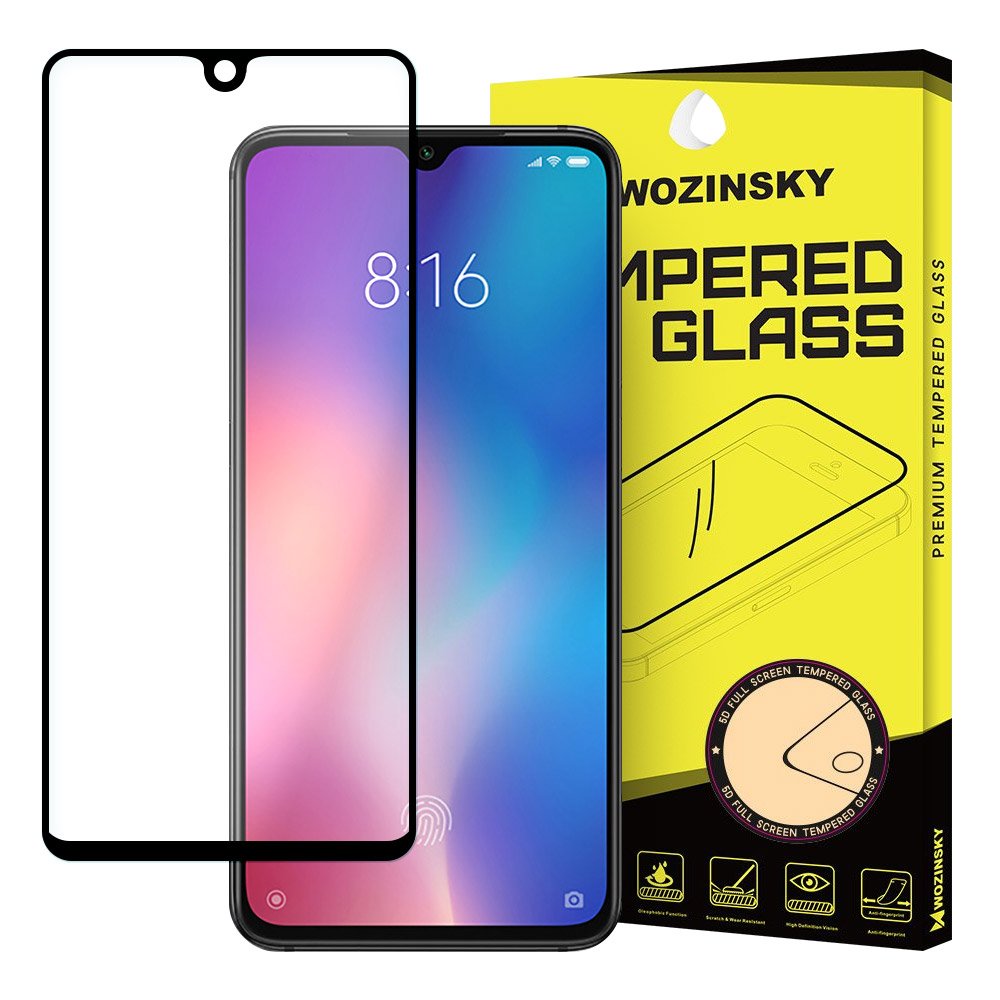 Wozinsky 9H kijelzővédő üvegfólia Xiaomi Mi 9 SE fekete