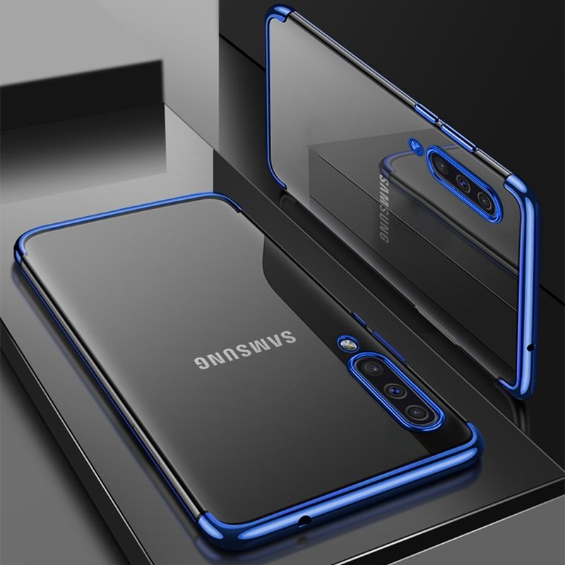 Áttetsző TPU gél tok Samsung A50 kék