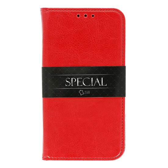 Book Special bőr fliptok Samsung A70 piros