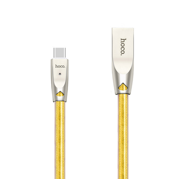 Hoco Jelly Knitted USB - Type-C kábel arany