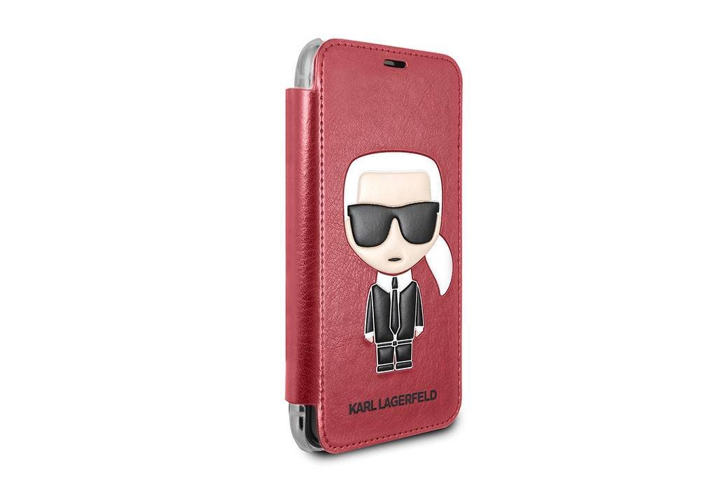 Karl Lagerfeld fliptok iPhone X/XS piros
