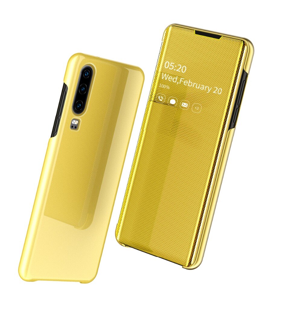 SMD Luxury View fliptok Huawei Mate 20 Lite tok sárga- arany színben