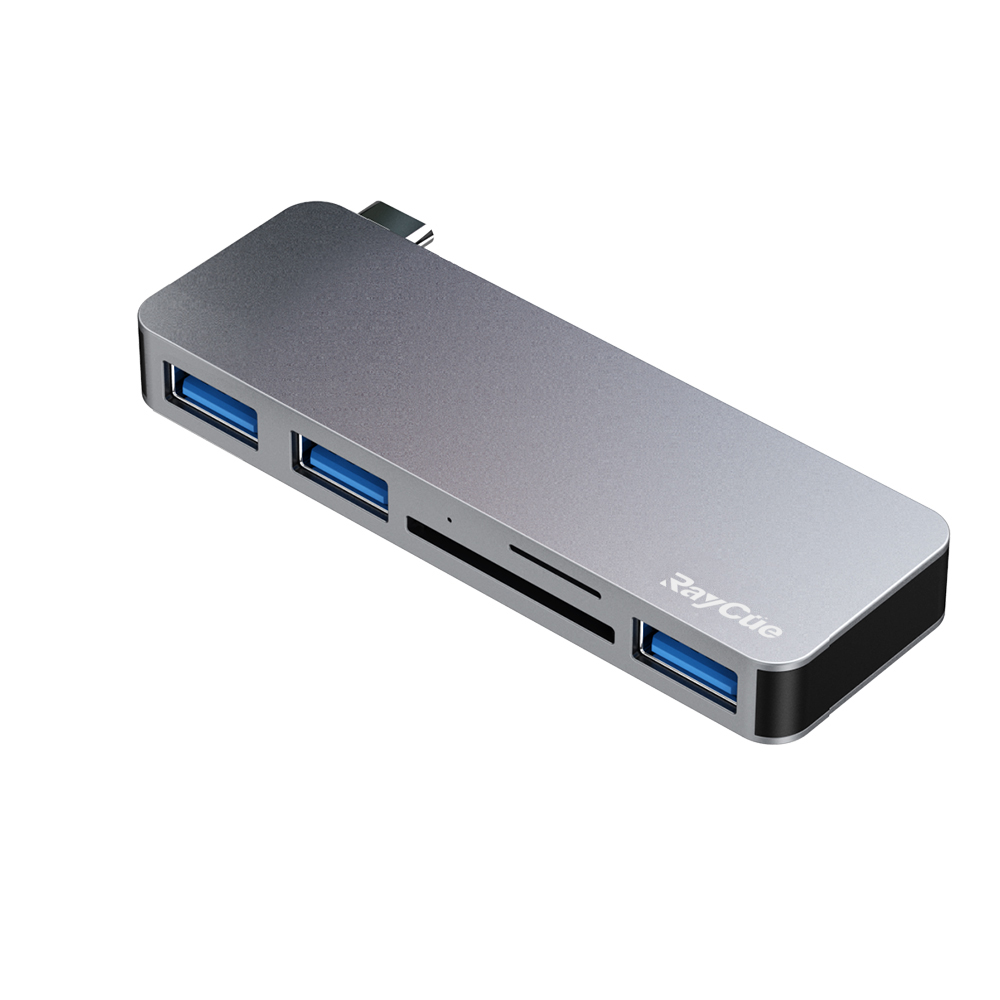 RayCue 5 az 1-ben USB Type C Hub USB 3.0 SD MicroSD, MacBook-hoz
