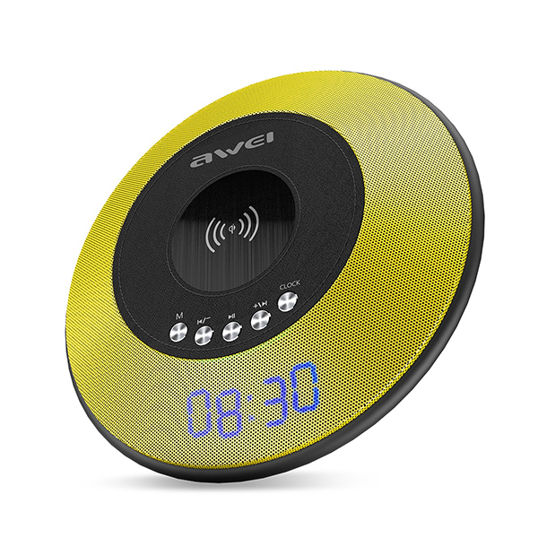 Awei Y290 vezeték nélküli bluetooth hangszóró és vezeték nélküli töltő sárga (másolat)