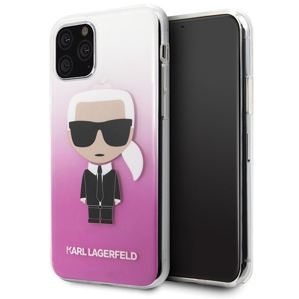 Karl Lagerfeld Gradient Ikonik tok iPhone 11 rózsaszín