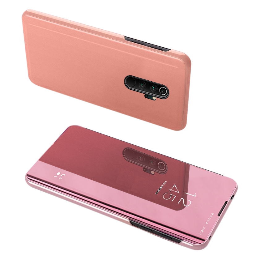 Clear View mágneses fliptok Xiaomi Redmi Note 8 Pro pink