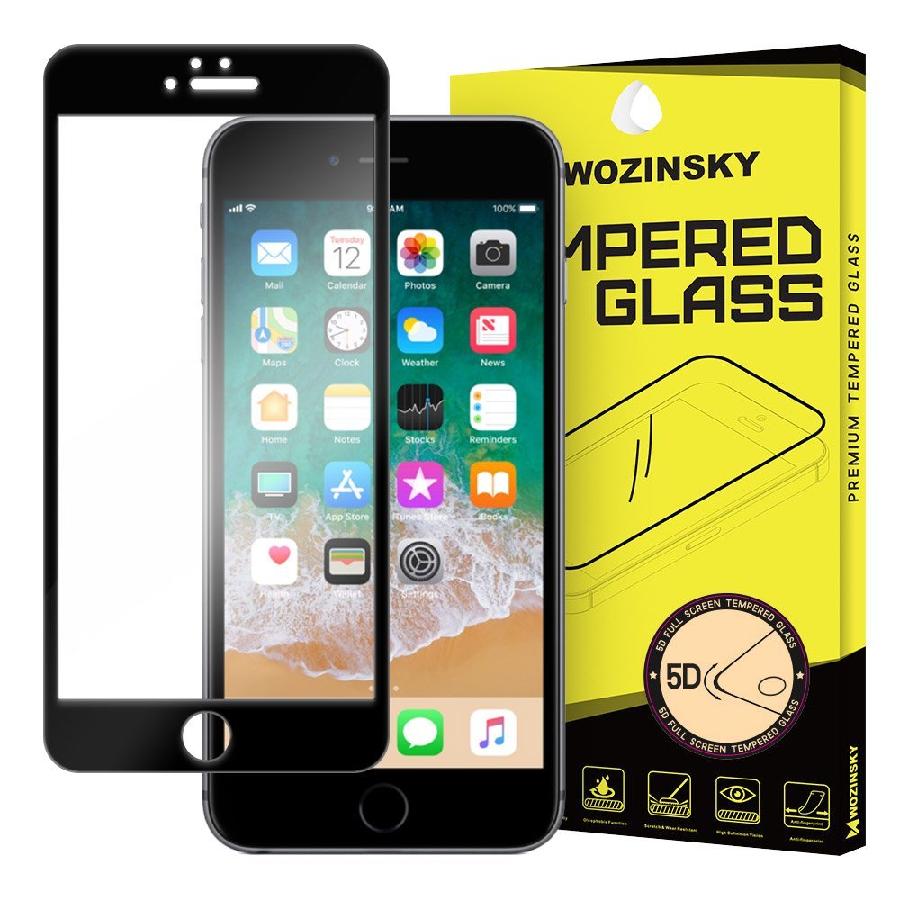 WOZINSKY PRO+ 5D kijelzővédő üvegfólia iPhone 6 Plus/ 6S Plus fekete