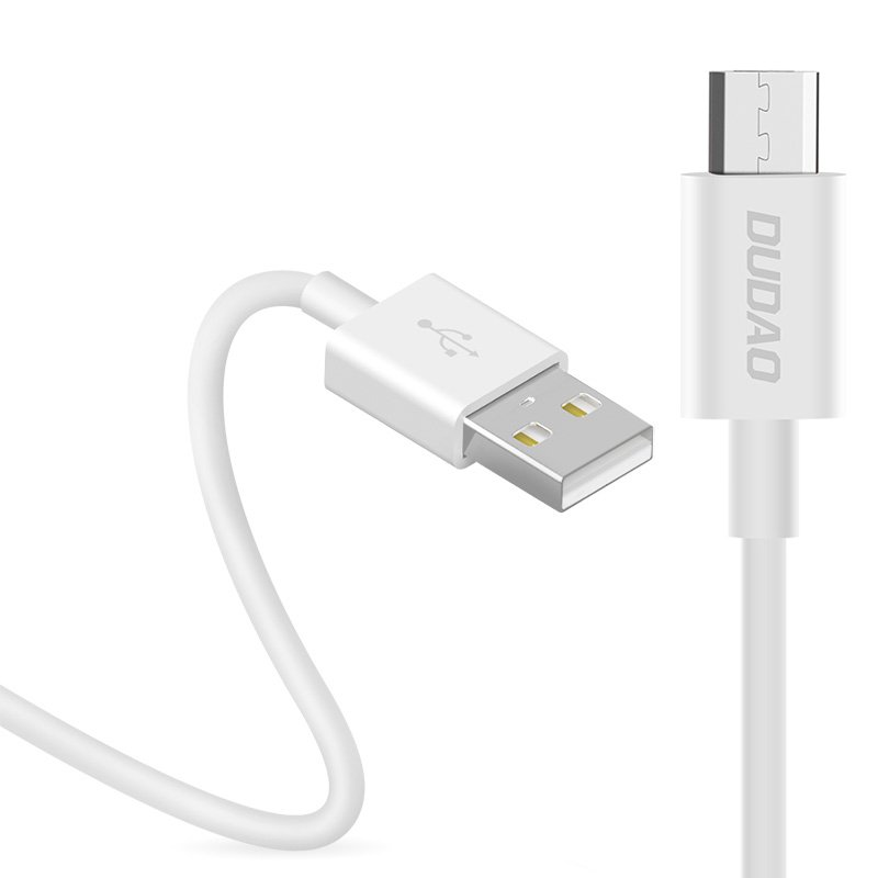 Dudao USB/micro USB töltő és adatkábel 3A 1m fehér