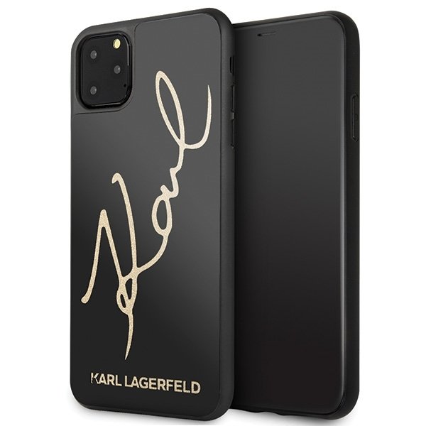 Karl Lagerfeld Signature flitteres keménytok iPhone 11 Pro MAX fekete