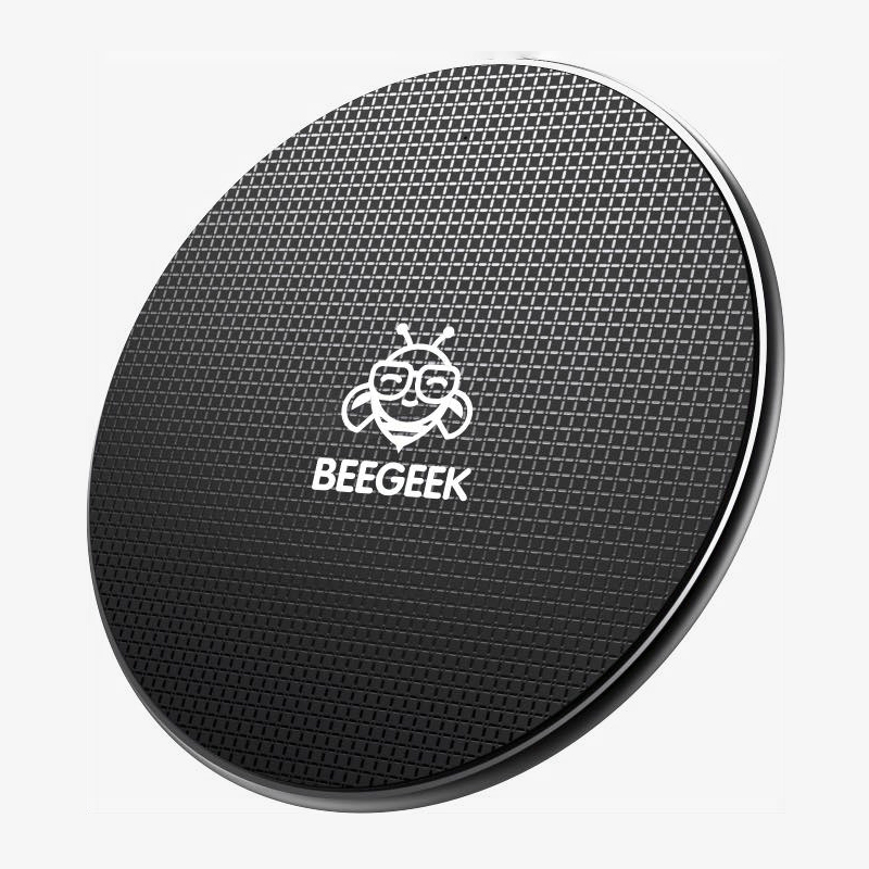 BeeGeek B01B vezeték nélküli töltő 10W, QI gyorstöltő fekete, wireless vezetéknélküli töltő