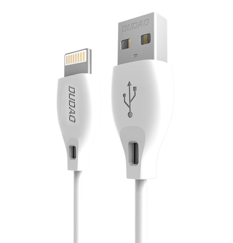 Dudao USB/ Lightning adat és töltőkábel 2.1A 2m fehér