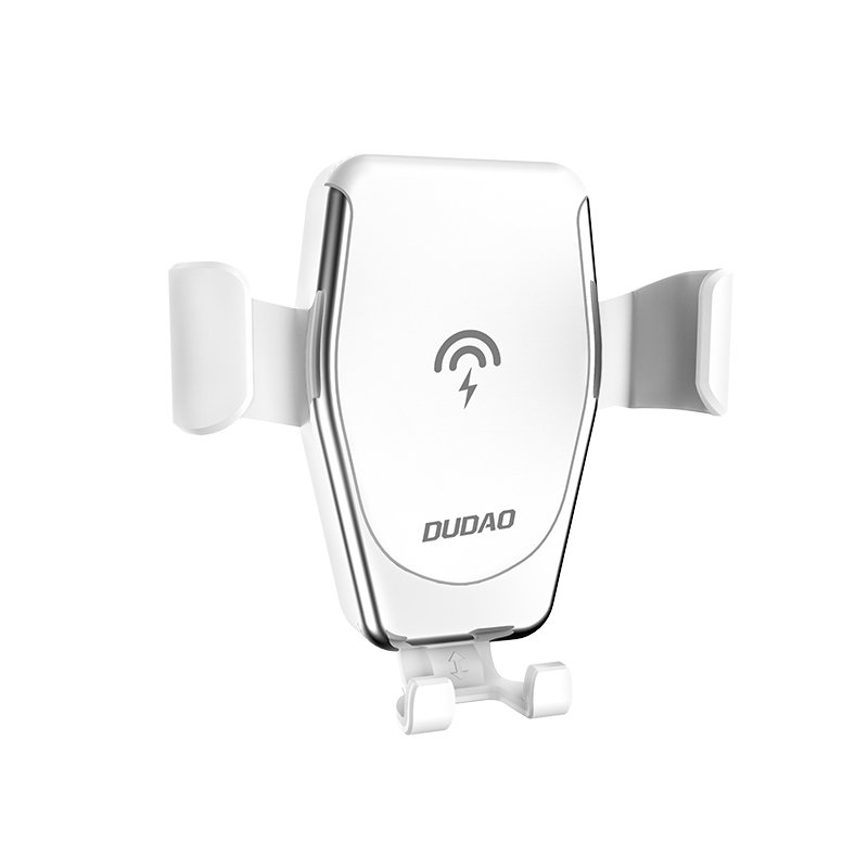 Dudao Gravity univerzális autós telefontartó és vezeték nélküli Qi töltő fehér